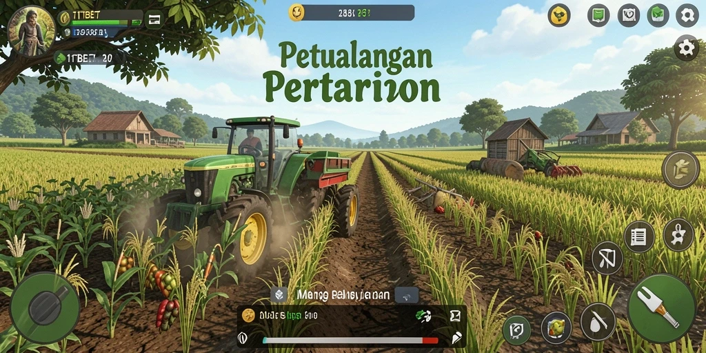 Tampilan gameplay menarik di 11TBET saat bertani.