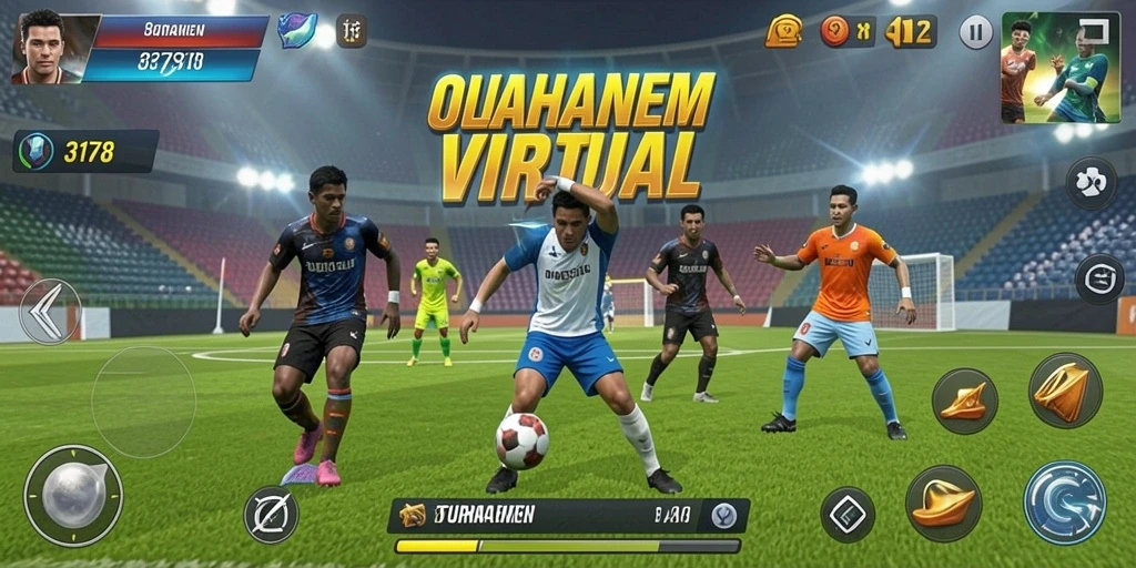 Screenshot dari gameplay 3178 menampilkan aksi mendebarkan olahraga.