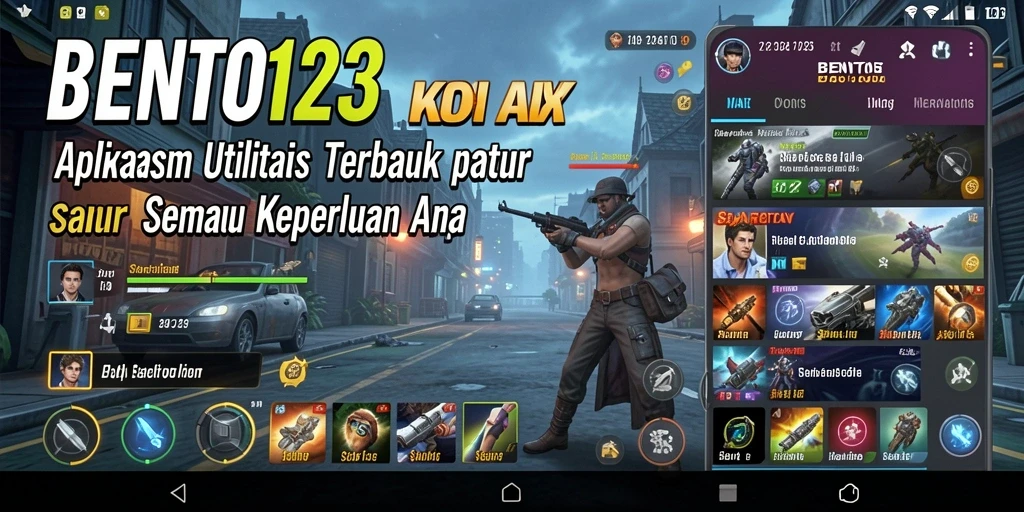 Tampilan utama BENTO123 dengan berbagai fitur utilitas.