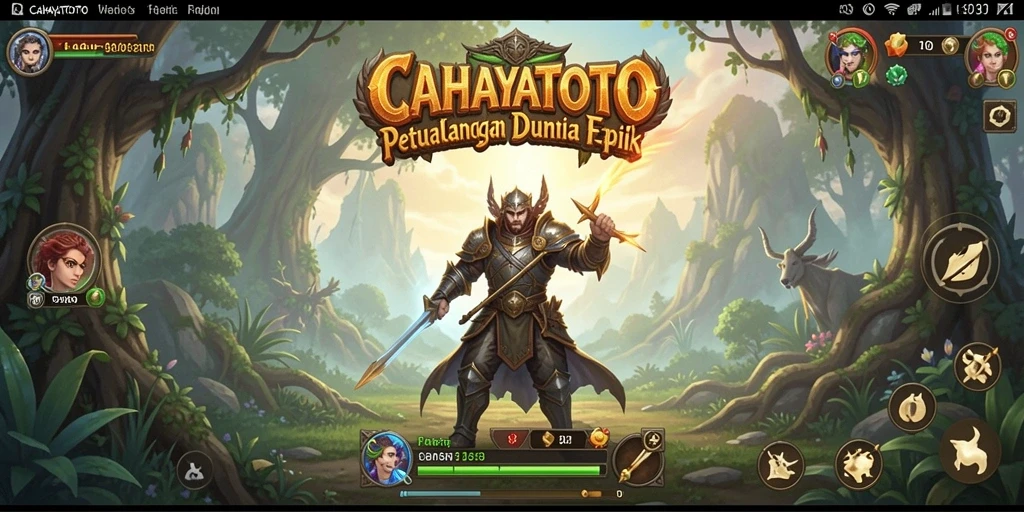 Tangkapan layar gameplay CAHAYATOTO menunjukkan aksi pertempuran yang seru dan karakter unik.