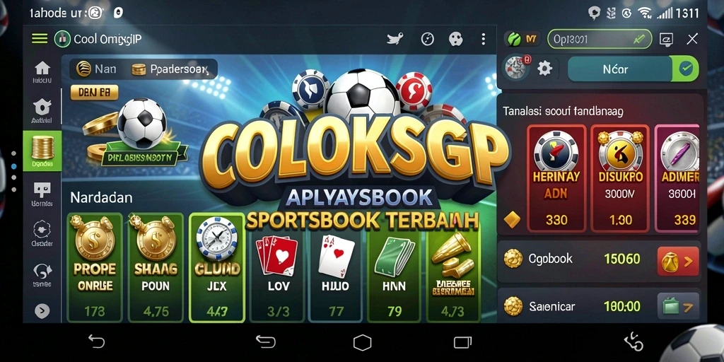 Tampilan utama COLOKSGP menampilkan pilihan taruhan olahraga secara interaktif.