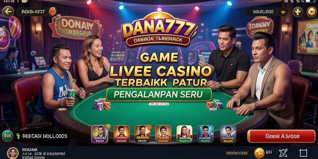 Gameplay seru DANA777 dengan dealer langsung dan pilihan permainan yang menarik.