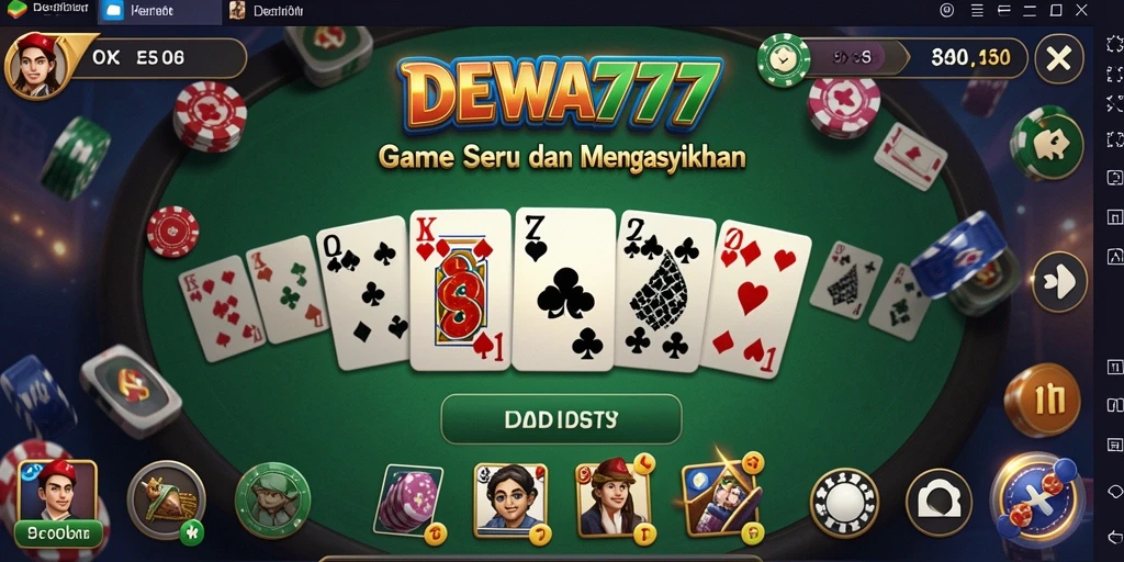 Tampilan gameplay seru dari DEWA777 saat bermain Domino.