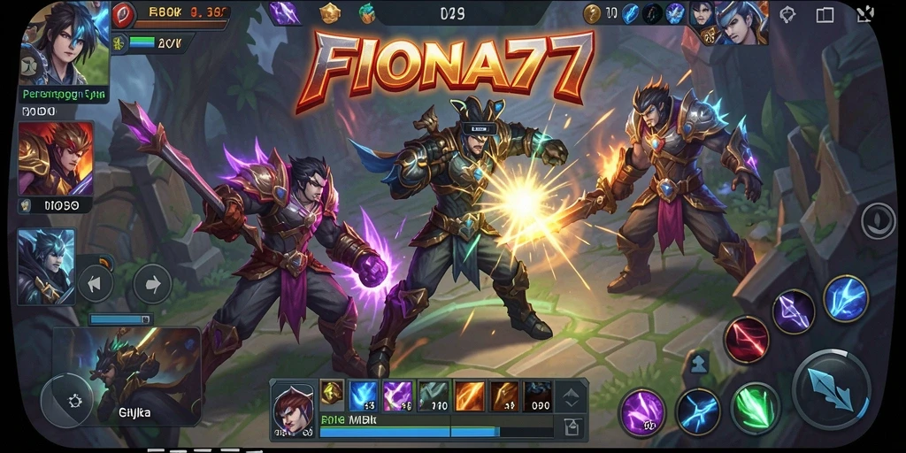 Screenshot gameplay FIONA77 yang menunjukkan aksi seru di arena pertempuran.