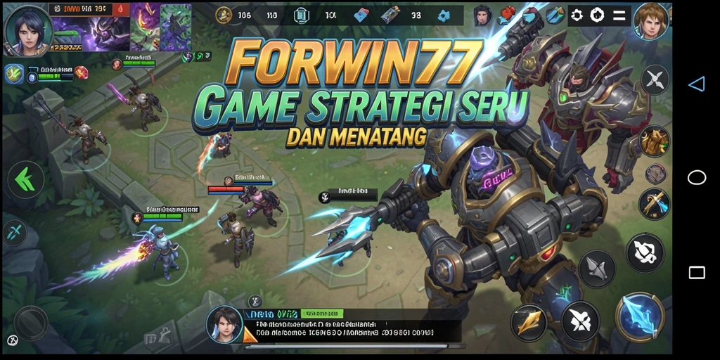 Tampilan gameplay menarik dari FORWIN77 dengan elemen strategi.