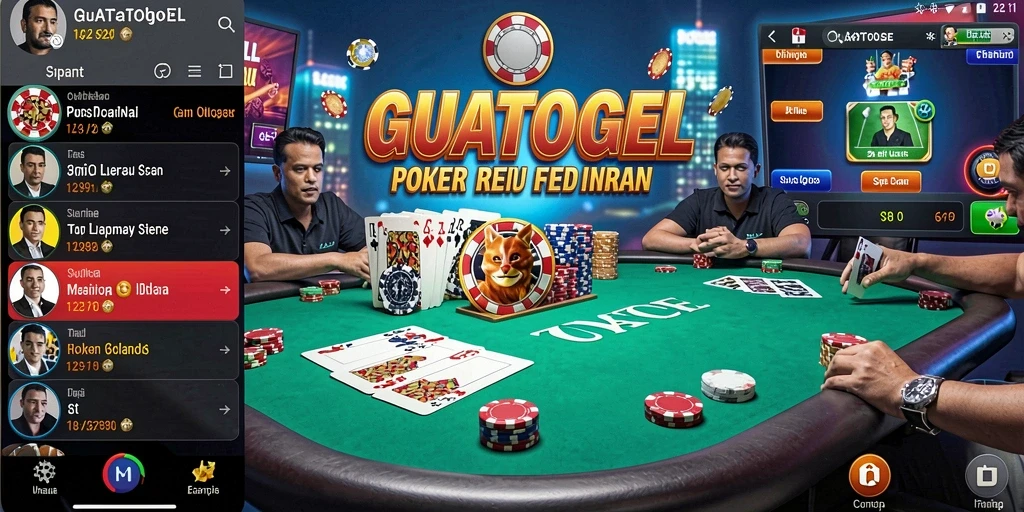 Tampilan gameplay GUATOGEL yang mendebarkan dalam permainan Poker.