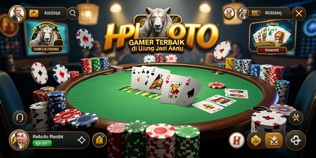 Screenshot gameplay HPTOTO menampilkan aksi poker yang mendebarkan.