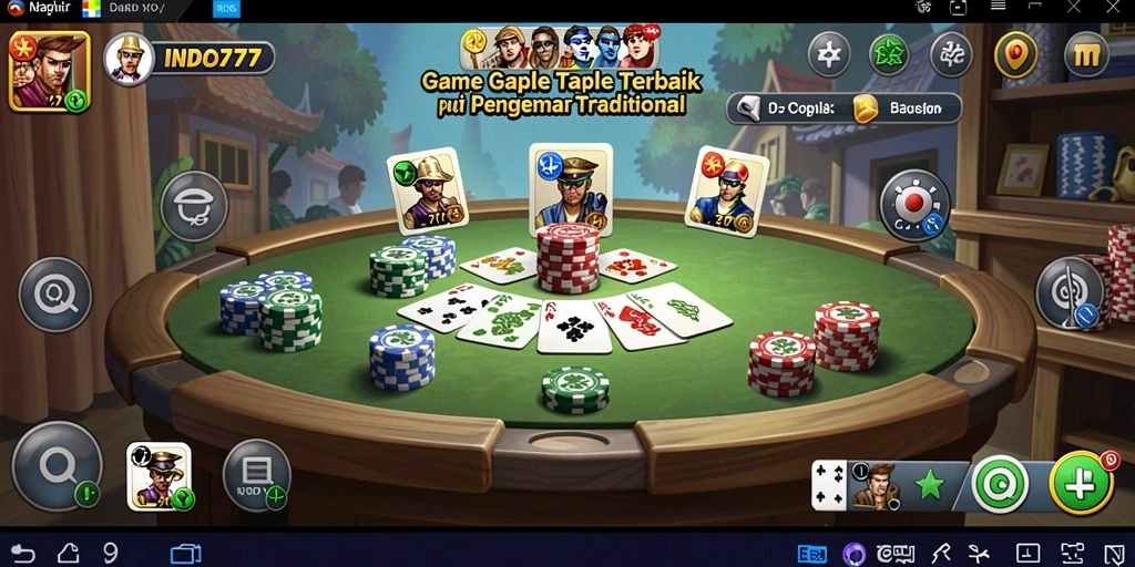 Gameplay seru Gaple di aplikasi INDO777.