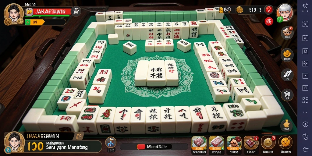 Tampilan gameplay menarik dalam JAKARTAWIN dengan Mahjong yang seru.