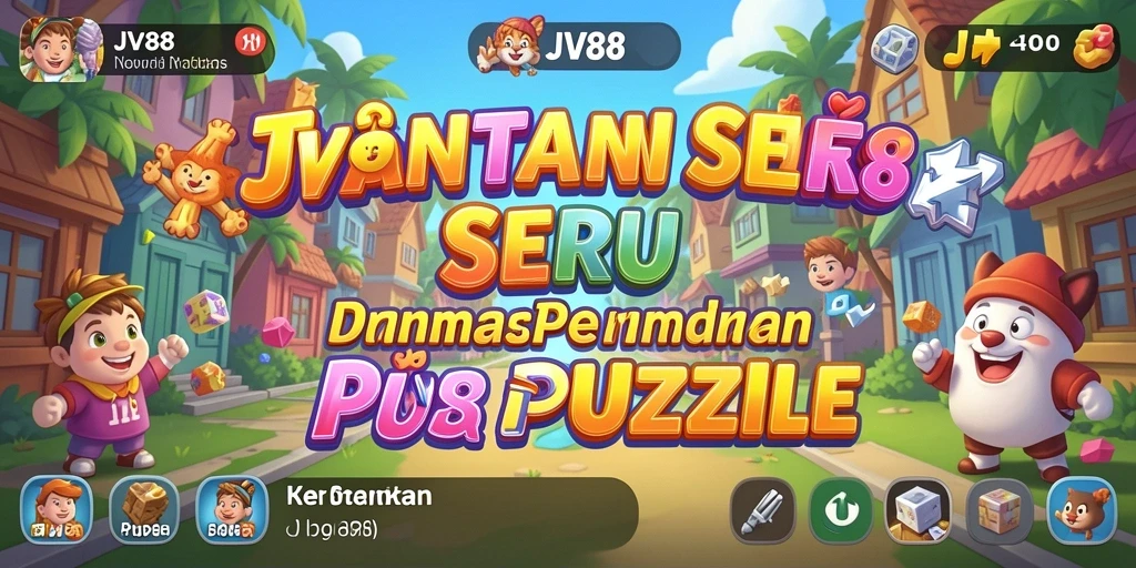 Screenshot utama JV88 menampilkan gameplay Puzzle yang mendebarkan.