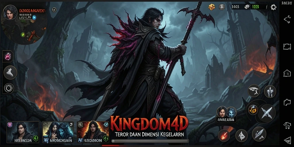 Tangkapan layar gameplay KINGDOM4D yang menegangkan dan menyeramkan.