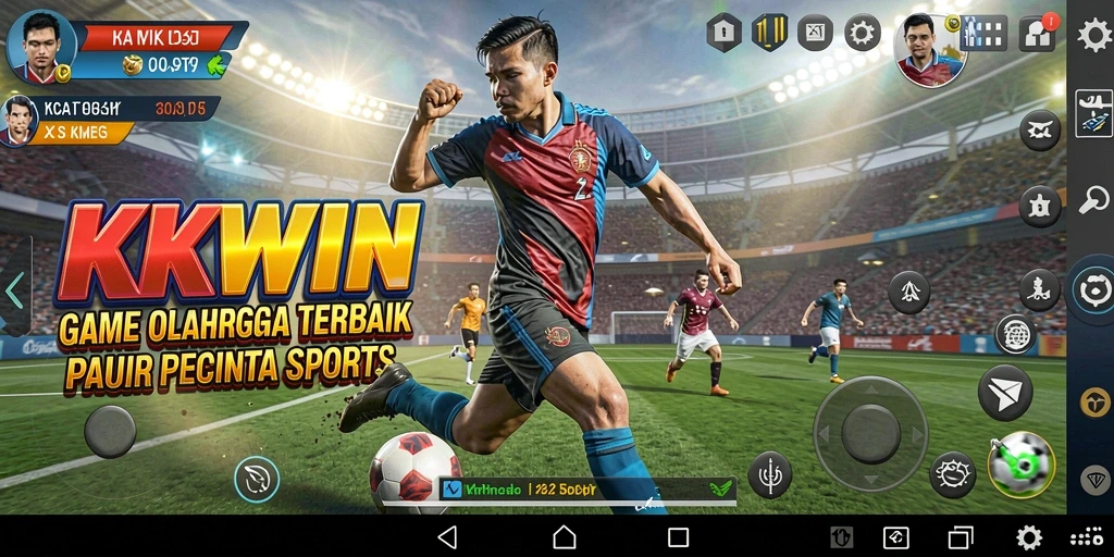 Screenshot gameplay KKWIN menampilkan aksi seru dari berbagai olahraga.