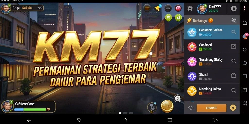 Tampilan gameplay menarik dari KM777 dengan aksi strategi dinamis.