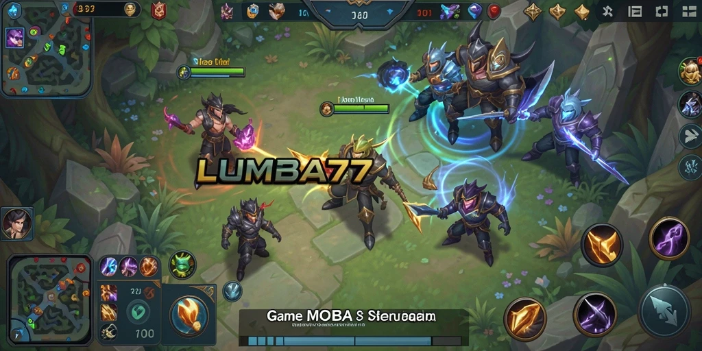 Screenshot gameplay LUMBA77 yang menunjukkan aksi pertempuran sengit.