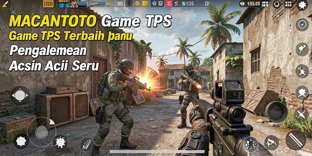 Screenshot gameplay MACANTOTO yang menampilkan aksi TPS seru.