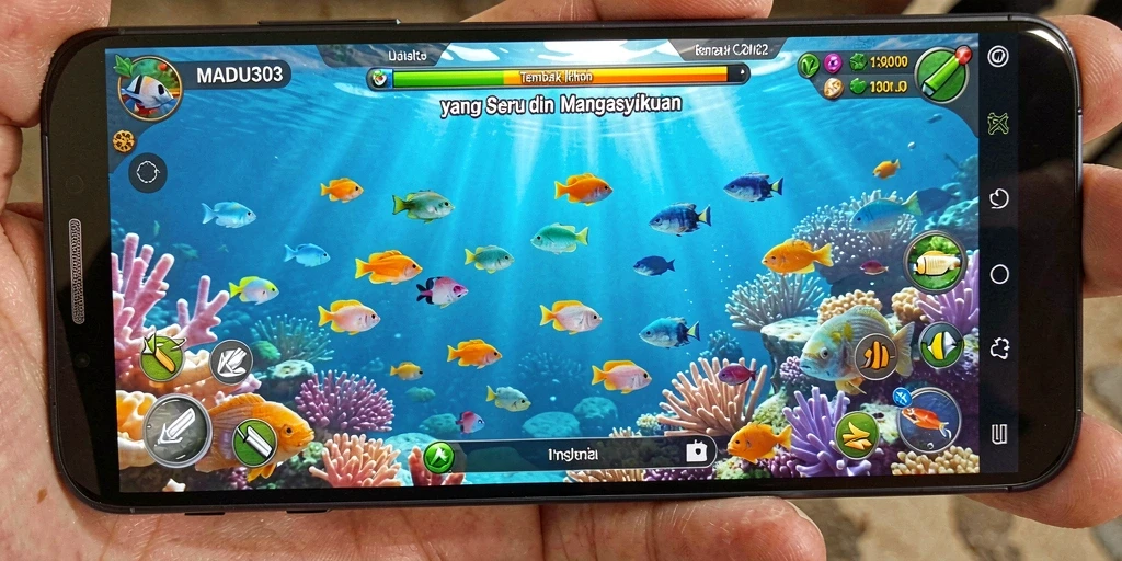 Tangkapan layar utama <strong>MADU303</strong> menunjukkan aksi intens menembak ikan.
