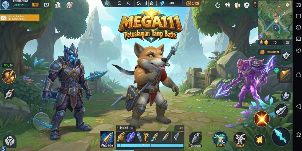 Screenshot gameplay MEGA111 menampilkan aksi seru dalam dunia MMORPG.