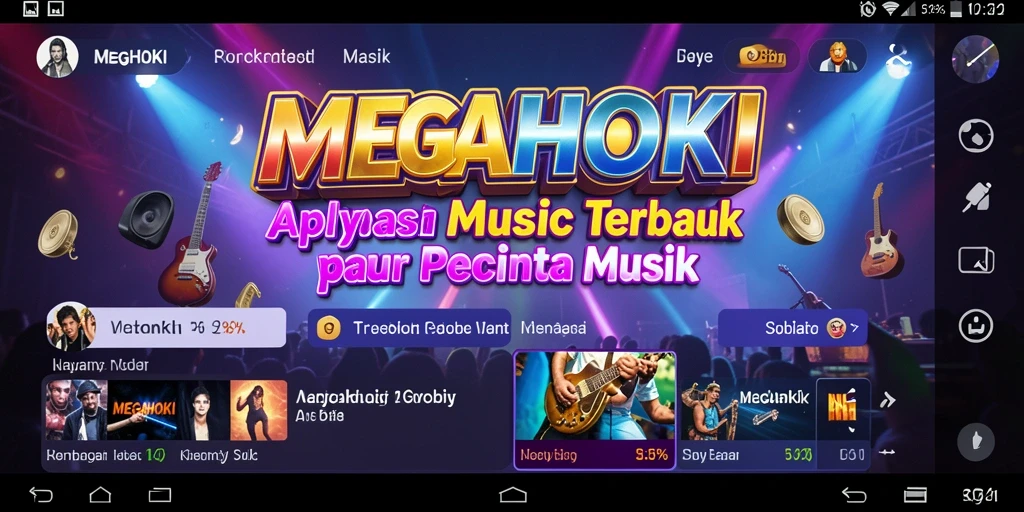 Tampilan gameplay MEGAHOKI yang penuh warna dan interaktif.