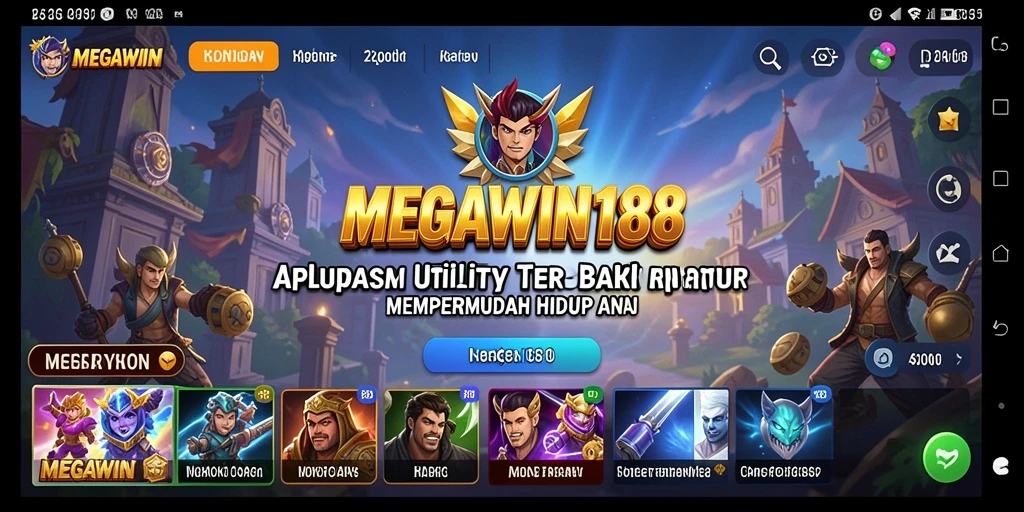 Tampilan antarmuka MEGAWIN188 yang user-friendly dan intuitif.