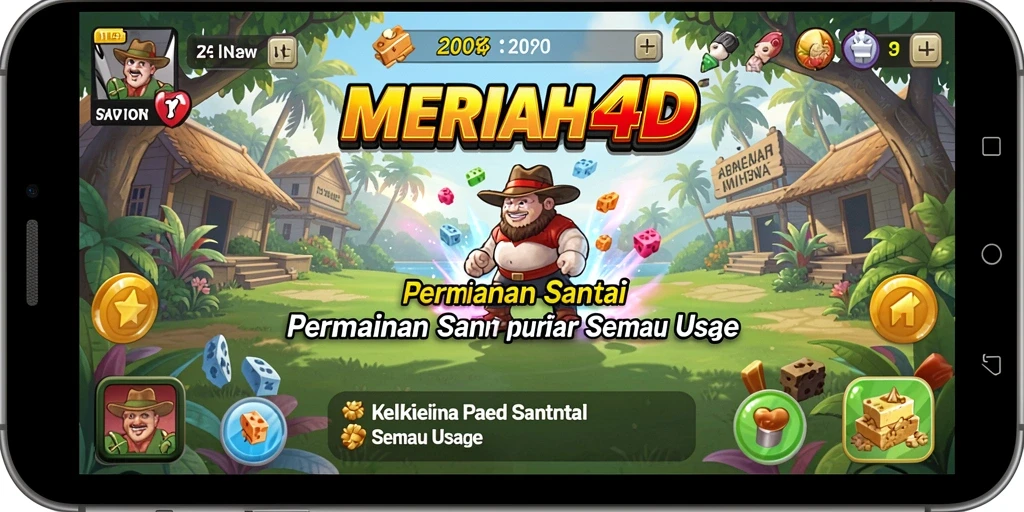 Screenshot utama MERIAH4D menampilkan gameplay santai yang mengasyikkan.