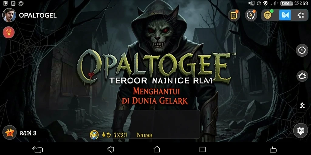 Tampilan menegangkan gameplay OPALTOGEL dengan suasana horor yang kental.