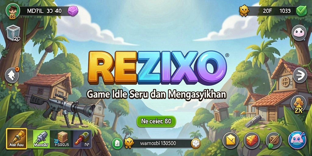 Tampilan gameplay REZIXO yang menarik dan interaktif.