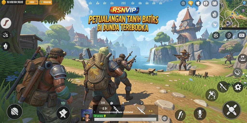 Tampilan gameplay RSNVIP dengan pemandangan dunia terbuka yang menakjubkan.