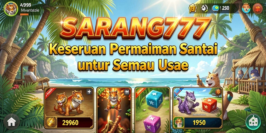 Tampilan gameplay <strong>SARANG777</strong> yang seru dan mengasyikkan.