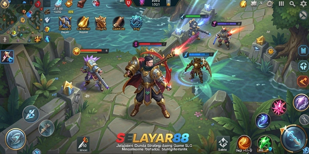 Tangkapan layar gameplay SLG SELAYAR88 yang penuh strategi dan pertempuran.