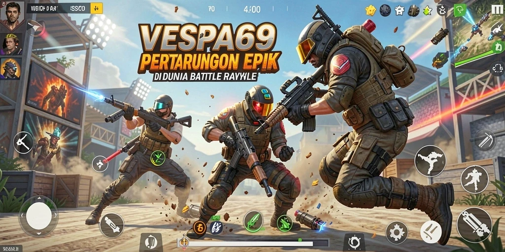 Tampilan seru gameplay Battle Royale di VESPA69.