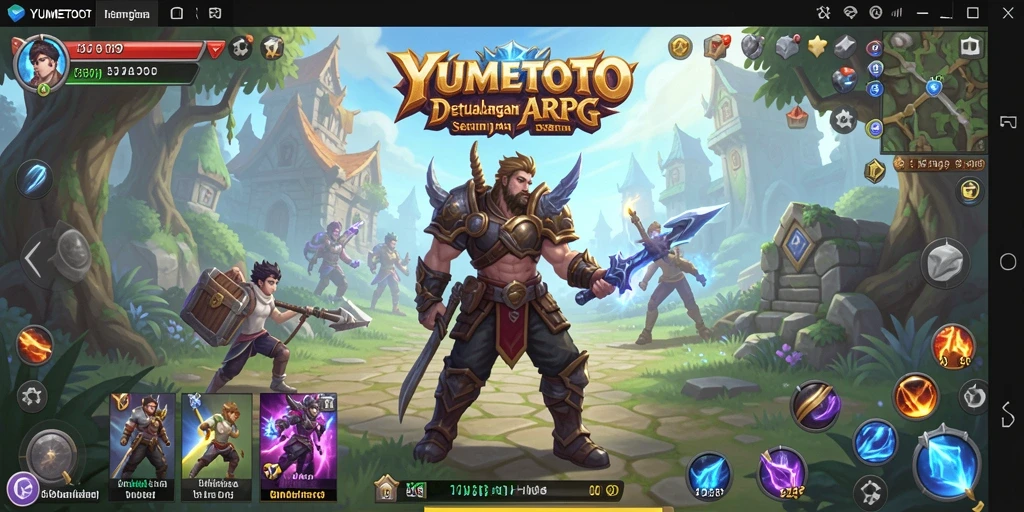 Tampilan seru dari gameplay ARPG YUMETOTO yang penuh aksi.