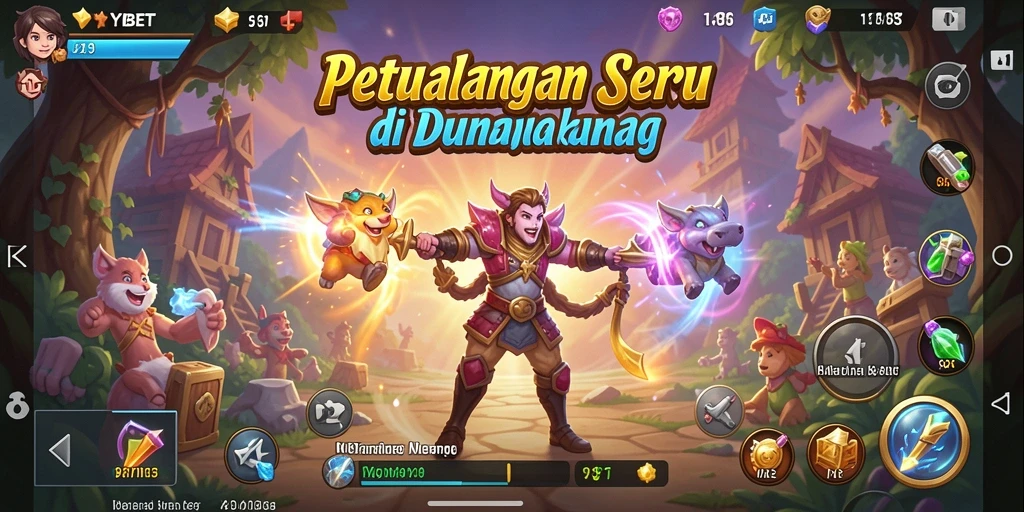 Tampilan gameplay seru dalam dunia petualangan YYBET.